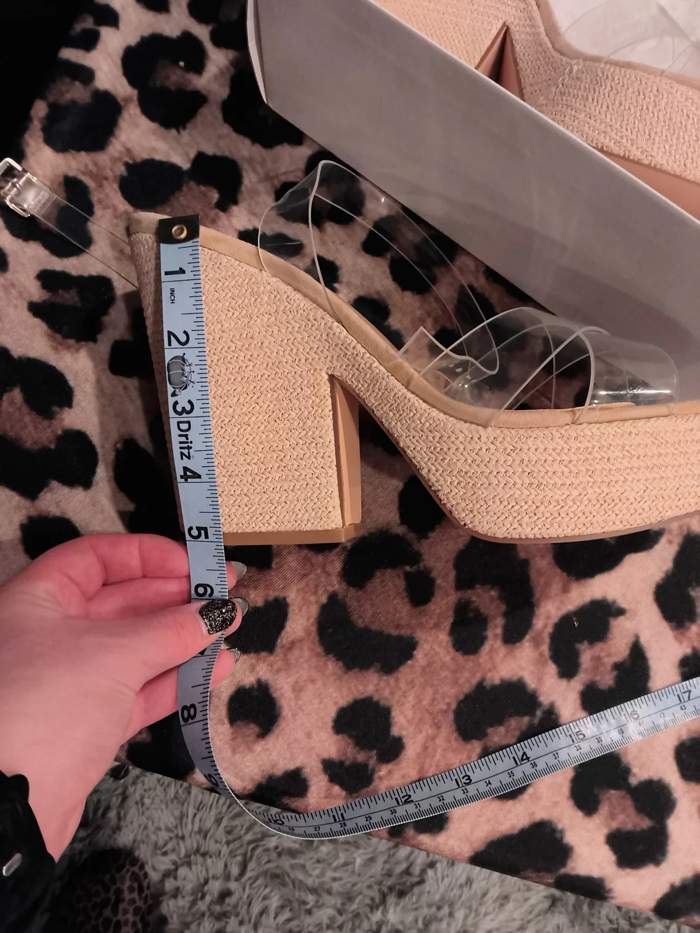 Steve Madden Clear Strap Beige Wedge Sandals